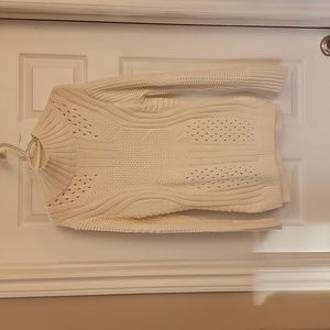 Devoted Luxury Apparel White‎ Knit Sweater. Size S.